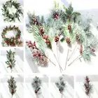 Decor Red Christmas Berries Simulation Pine Branch Artificial Pine Needles
