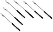 Swissmar Set of 6 Cheese Fondue Forks, Dark Wood Handles
