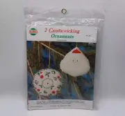 Candlewicking Christmas Tree Ornaments Needle Magic Craft Kit Vintage