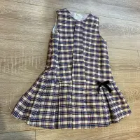 在飛比找Yahoo!奇摩拍賣優惠-Anny’s 安妮公主女童秋冬藍紅格背心裙9.成新120cm