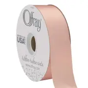 Berwick Offray 1.5" Wide Double Face Satin Ribbon, Pale Peach Pink, 50 Yds