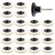 20 Pcs 2 Inch Compressed Wood Polishing Buffing Pads with Disc Pad Holder