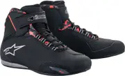 Alpinestars Sektor waterproof Motorcycle Shoes, black-grey-red, Size 42 43 for Men Black Grey Red