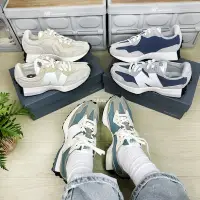 在飛比找Yahoo!奇摩拍賣優惠-現貨 iShoes正品 New Balance 327 情侶