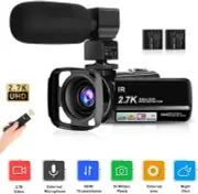 toberto 2.7K Video Camera HD Vlogging Camera Camcorder for YouTube 3.0" IPS Touc