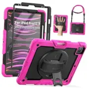 Kids Case for iPad Pro 12.9 2022/2021/ 2020/2018, Heavy Duty 12.9 inch Pink