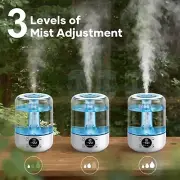 HiLIFE Humidifiers for Bedroom, 3L Ultrasonic Cool Mist Humidifiers for Home