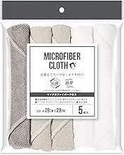 Strix Design SB-062 Microfiber Cloth, Set of 5, Approx. 11.4 x 11.4 inches (29 x 29 cm), White, Gray, Beige, Ultra Fine Fiber, Water Absorbent, Quick Drying