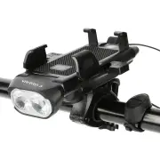 4 In 1 Bicycle Front Light USB Chargeable Phone Holder Bike Horn Cycling Flashlight MTB Power Bank Headlight Bike Access