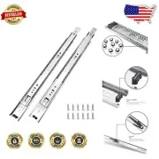 6 Pairs of 22 Inch Ball Bearing Drawer Slides - 100 LB Capacity with Screws