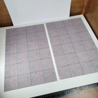 Concrete Floor Photo Sheets 1/24 Scale Diorama Garage Dollhouse Accessories