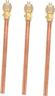 AUTSUPPL 3PCS Refrigeration Access Valves Long Copper Service Valves with Stem Cores for Air Conditioners HVAC Tools Easy to Install Filling