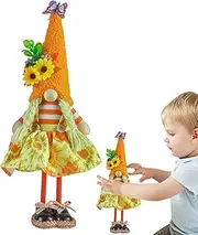 Faceless Gnome - Standing Summer Gnome - Gnome Home Decoration, Fall Gnome with Butterfly & Sunflower, Cute Faceless Doll for Home, Living Room, Bedroom, Desktop