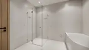 900-1200*2000mm SUN Square Knob Handle Pivot Door Frameless And Corner Glass Shelf Shower Screens