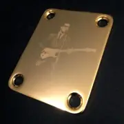 GUITAR NECK PLATE Custom Engraved Etched - Fits Fender - BUDDY HOLLY - GOLD