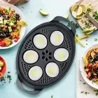 Oval Shaped Egg Poacher 6 Holes Eggs Steamer Mold Egg Boiler Breakfast