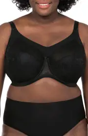 Goddess Verity Underwire Full Figure Bra in Black at Nordstrom, Size 36K