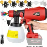 Cordless Electric Spray Gun House Paint Sprayer Auto Airbrush kit for Mil-waukee