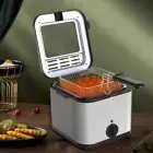 Adjustable Thermostat Oven with Basket Deep Fryer Electric Pot Grill Frying Pan