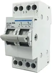 POWTAXBJGD 63A DIN Rail Mounted Single Power Conversion Isolation Switch MTS Manual Transfer Switch Changeover Switch(32A)