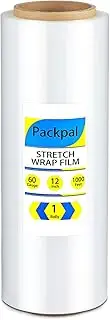 Packpal Shrink Wrap for Moving 12" x 1000ft, Clear 1 Rolls. Plastic Wrap for Moving Furniture, Suitcases, Donations & Storage. Stretch Wrap for Moving & Travel.