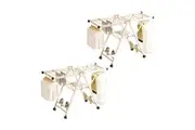 SOGA 2X 160cm Portable Wing Shape Clothes Drying Rack Foldable Space-Saving Laundry Holder