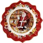 Villeroy & Boch Toy's Fantasy Santa Reads Wish Lists Footed Bowl