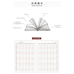 珠友 A6/50K自填式半年誌(1日1頁/橫線)186天份/萬用日誌手札手帳/一日一頁補充內頁 NB-80056-50