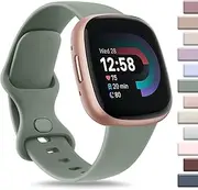 [AK] Sport Band Compatible with Fitbit Sense 2 / Sense Bands/Fitbit Versa 4 / Versa 3 Bands Women Men, Classic Soft Silicone Straps for Fitbit Sense 2 / Sense/Versa 4 / Versa 3 Smart Watch