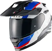 Nexx Y.TRAVL Quest Motocross Helmet, white-red-blue, Size 2XL for Men White Red Blue