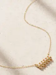 [Mateo] Mateo - The Little Things 14-karat Gold, Diamond And Pearl Necklace - One size One size Gold
