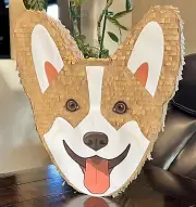 Pembroke Welsh Corgi Brown Dog | Hand Made 17” Piñata | Birthday Party Pinata