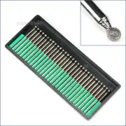 30pcs 2.5mm Ball Head Diamond Mounted Point For Dremel Grinding Rotary Drill Bit