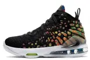 NEW Nike Lebron 17 XVII ‘James Gang’ BQ5594-005 Black/Multi Color 7Y/ Wmn's 8.5
