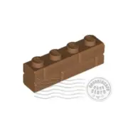 2x LEGO 15533 Brick (Masonry) 1x4 Medium Nougat | 6055309