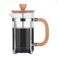 在飛比找蝦皮商城優惠-20oz 法式壓榨咖啡機木柄高密度過濾器耐熱硼矽玻璃茶壺咖啡