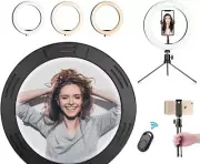 10.2'' LED Ring Light with Tripod Stand &Phone Holder 10 Brightness Kit For Live