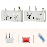 Router Rack WiFi Storage Box White 48x24x11.5CM Decoration Living Room