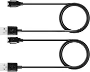 TenCloud Charger Intended for Garmin Forerunner 955/Forerunner 955 Solar Watch USB Charging Cord 3.3ft Charger for Smartwatch Forerunner 955 Solar (Black+Black)