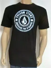 Volcom Stone Embrace The Strange Graphic Tee Mens Black T-Shirt New NWT
