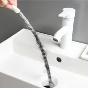 1pc Sink Drain Cleaning Brush, Drain Clog Remover, Bendable Sink Overflow Sewer