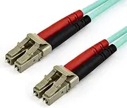 StarTech.com 450FBLCLC10 OM4 LC to LC Multimode Duplex Fiber Optic Patch Cable, 10 Meter