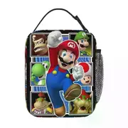 c41 Super-Mario Anime Lunch Bags Insulated Lunch Tote Waterproof Bento Box Leakproof Picnic Bags for Woman Work Children School k41