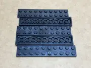 LEGO Parts - Black Plate 2 x 10 - No 3832 - QTY 5