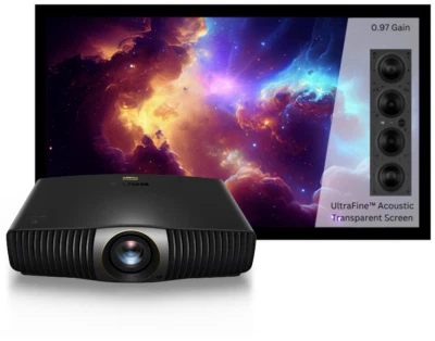 BenQ W5800 4K UHD Laser Home Cinema Projector + Helsyn Nebula 120" 16:9 Screen