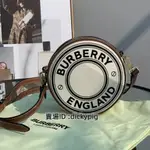 二手正品 BURBERRY 博柏利 LOUISE 圓餅包 肩背包 斜背包 標誌圖案帆布 80276021 實拍