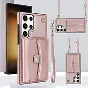 for Samsung S23 S22 s10 s9 Plus s20 FE s21 Note 9 10 Pro 20 Ultra Case Lanyard Shoulder Strap Holder Credit Card Slot,03,for SAM s20 Ultra