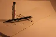 White Cap MD PEN Finish - Black ink - Tablet / phone Stylus LED Light