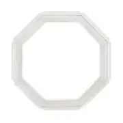 Octagon Geometric Vinyl Window Insulated Glass Heavy Duty Welded Main Frame New