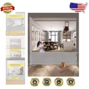 One-Handed Operation 168 Inch Retractable Baby Gate - Extra Wide Safety Solution